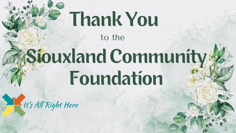 Thank you to the Siouxland Community Foundation